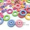 Wholesale of plastic washed striped circle beads, children's toys, beaded bracelets, necklaces and loose beads Specification image